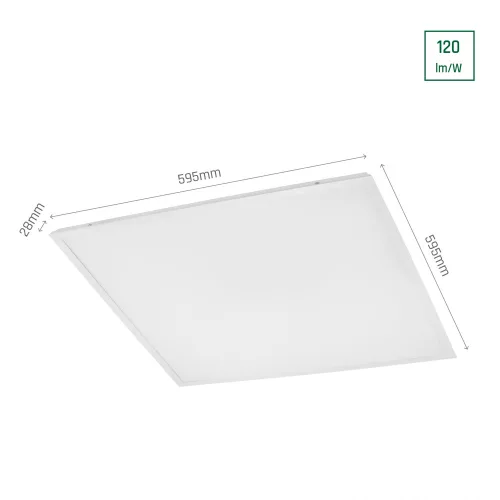 ALGINE LED-panel, 40 W, IP20, 600x600 mm, Természetes fehér