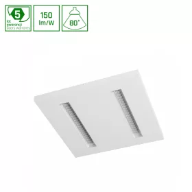   ALGINE DOPPIO LED-panel, 40 W, IP20, 600x600 mm, Természetes fehér, 5 év garancia