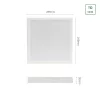 ALGINE SURFACE DOWNLIGHT 24W NW 230V 120st IP20  IK06 288x288x38mm white square