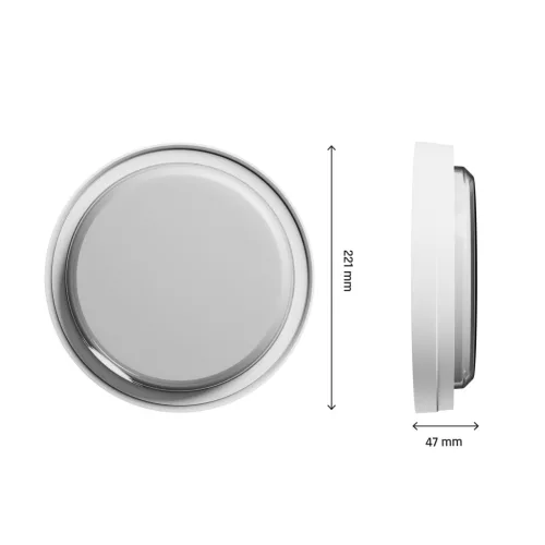PASTILO 15W CCT 230V 120DEG IP54 IK10 221x47mm WHITE ROUND
