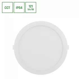   DURE 3 DOWNLIGHT 24W CCT 230V 110DEG IP54 IK06 225X30 WHITE ROUND