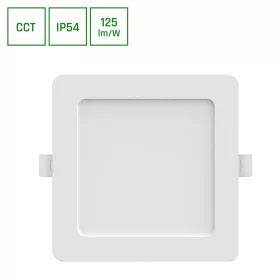   DURE 3 DOWNLIGHT 12W CCT 230V 110DEG IP54 IK06 145X145X30 WHITE SQUARE