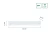 AQUATICA 15W NW 230V 150DEG IP44 596X46X63 WHITE ROUND ENDS, SWITCH