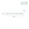 AQUATICA 15W WW 230V 150DEG IP44 596X46X63 WHITE SQUARE ENDS, SWITCH