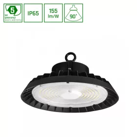   PLATEO 4 HIGH BAY 200W/150W/100W CW 230V 90DEG IP65 IK09 280X145MM BLACK 5Y WARRANTY WITH POWER CHANGE 0-10V