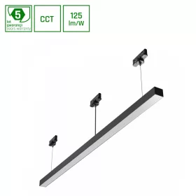   ALLDAY BASIC Lineáris lámpa, 40W, 115°, IP20, Szabályozható színhőmérséklet, fekete, 5 év garancia