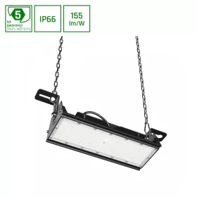   HALLS LINE 2 HIGH BAY 75W NW 230V 60X90DEG IP66 IK10 547X150X130MM BLACK 5Y WARRANTY 0-10V