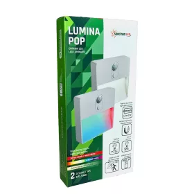 LUMINA POP RGBW+DIM PIR 500mah USB-C WHITE 78x80x22 2-PACK