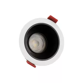   FIALE COMFORT ANTI - GLARE GU10 250V IP20 FI85X50MM WHITE ROUND REFLECTOR BLACK, ADJUSTABLE