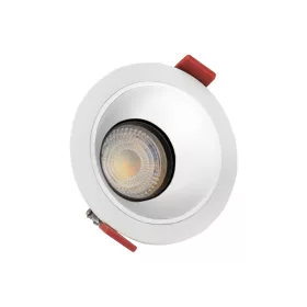   FIALE COMFORT ANTI - GLARE GU10 250V IP20 FI85X50MM WHITE ROUND, REFLECTOR SILVER, ADJUSTABLE