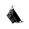 FIALE COMFORT ANTI - GLARE GU10 250V IP20 FI85X50MM BLACK ROUND, REFLECTOR BLACK, ADJUSTABLE