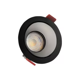  FIALE COMFORT ANTI - GLARE GU10 250V IP20 FI85X50MM BLACK ROUND, REFLECTOR SILVER, ADJUSTABLE