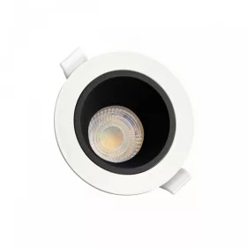 FIALE CORE ANTI-GLARE GU10 IP20 FI95X46MM WHITE BLACK ROUND