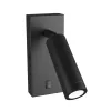 MADARA SLIM MR11 SWITCH SCONCE 230V IP20 38x95 + base140x60x25 BLACK