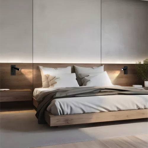 MADARA SLIM MR11 SWITCH SCONCE 230V IP20 38x95 + base140x60x25 BLACK