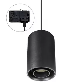   CHLOE GU10 SPOT 3 PHASE TRACK MOUNTED GU10 250V IP20 80X130MM BLACK ROUND ADJUSTABLE