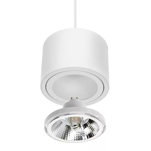 CHLOE AR111 GU10 IP20 ROUND WHITE, ADJUSTABLE ROUND BASE SUSPENDED