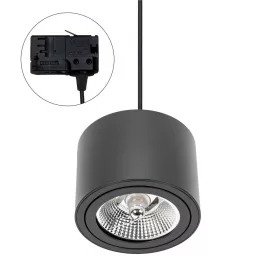   CHLOE AR111 3 PHASE TRACK MOUNTED GU10 250V IP20 139X100MM BLACK ROUND ADJUSTABLE