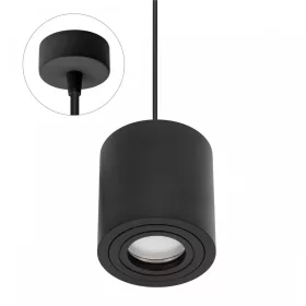  CHLOE GU10 SURFACE MOUNTED GU10 250V IP65 90x97mm BLACK round fixed, round base