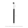 CHLOE SLIM GU11/MR11 SUSPENDED FOR TRACK 3F 250V IP20 40X500+1M WIRE, BLACK, ADJUSTABLE BEAM ANGLE