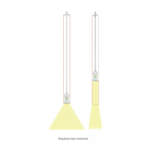 [OUTLET] CHLOE SLIM MR11 250V IP20 40x500 mm +1 méter kábel állítható szórásszög fehér