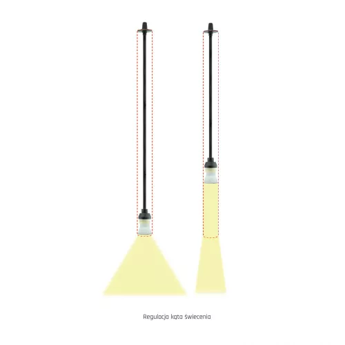 CHLOE SLIM MR11 250V IP20 40x500 mm +1 méter kábel állítható szórásszög fekete