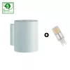 SET 5Y WARRANTY - SQUALLA G9 TUBE WHITE + LED G9 4W WW