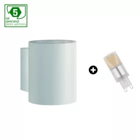 SET 5Y WARRANTY - SQUALLA G9 TUBE WHITE + LED G9 4W WW