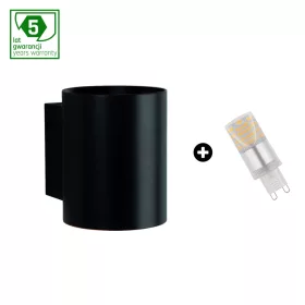 Set 5y warranty - SQUALLA G9 tube black + LED G9 4W WW
