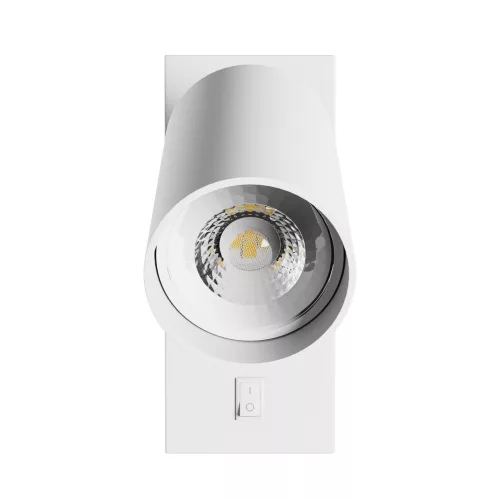 SQUALLA VARIOSA SWITCH GU10 SCONCE 230V IP20 55x100MM WHITE ROUND