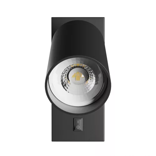 SQUALLA VARIOSA SWITCH GU10 SCONCE 230V IP20 55x100MM BLACK ROUND