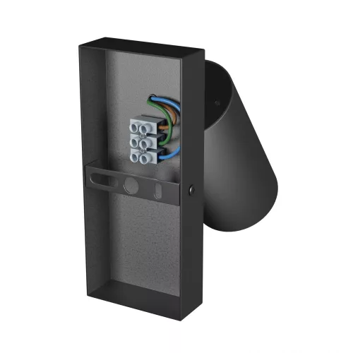 SQUALLA VARIOSA SWITCH GU10 SCONCE 230V IP20 55x100MM BLACK ROUND