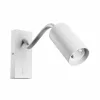 SQUALLA VARIOSA FLEXI SWITCH GU10 SCONCE 230V IP20 55x100x410MM WHITE ROUND