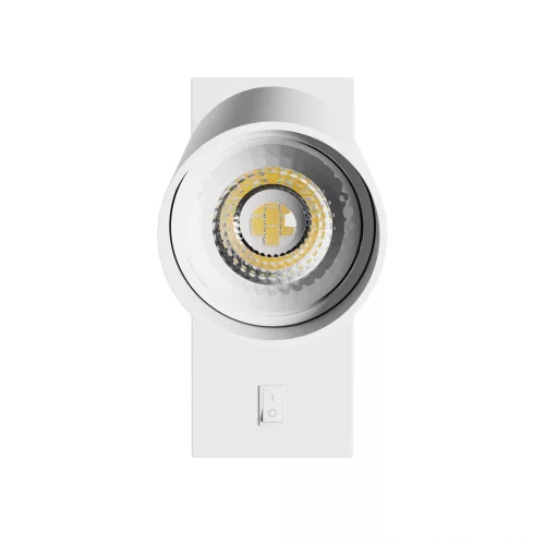 SQUALLA VARIOSA FLEXI SWITCH GU10 SCONCE 230V IP20 55x100x410MM WHITE ROUND