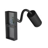 SQUALLA VARIOSA FLEXI SWITCH GU10 SCONCE 230V IP20 55x100x410MM BLACK ROUND