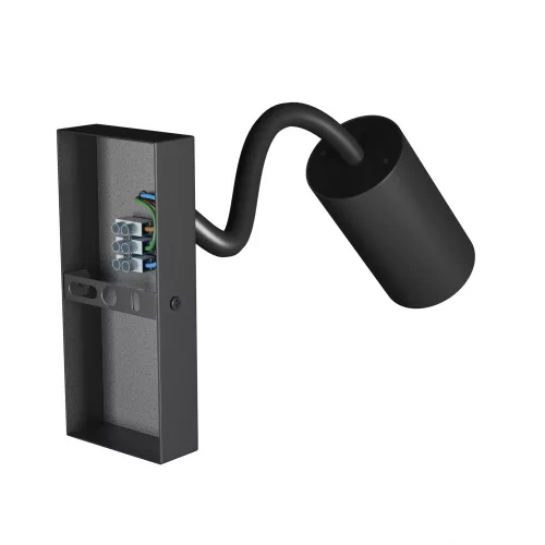 SQUALLA VARIOSA FLEXI SWITCH GU10 SCONCE 230V IP20 55x100x410MM BLACK ROUND