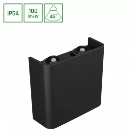   LUNARIX 2 SCONCE 4W CCT 230V IP54 RA90 110X110X40 MM BLACK, UP/DOWN LIGHT