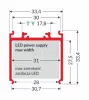 TOPMET LED-profil  VARIO-08 2000 mm eloxált