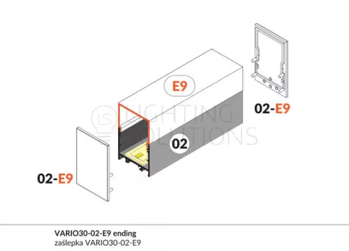 TOPMET végzáró VARIO30-02-E9 opál - kiszerelés (1 pár)