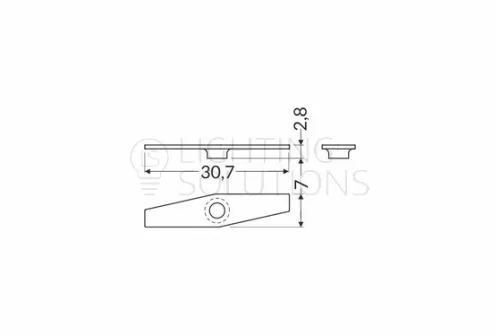 [OUTLET] TOPMET rögzítő LED VARIO30 fehér  - kiszerelés (1 pár)