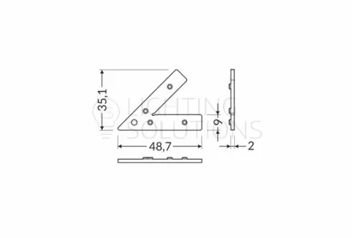 TOPMET összekotő elem Q9-45°