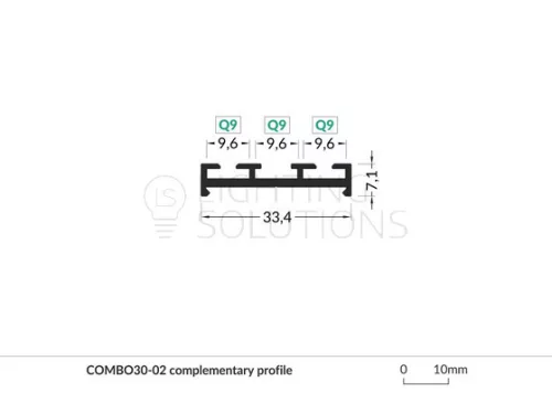 TOPMET LED-profil COMBO30-02 Q9 1000 mm fehér