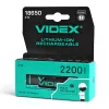 Lithium-ion battery VIDEX 18650-P 2200mAh with protection color box/1pc