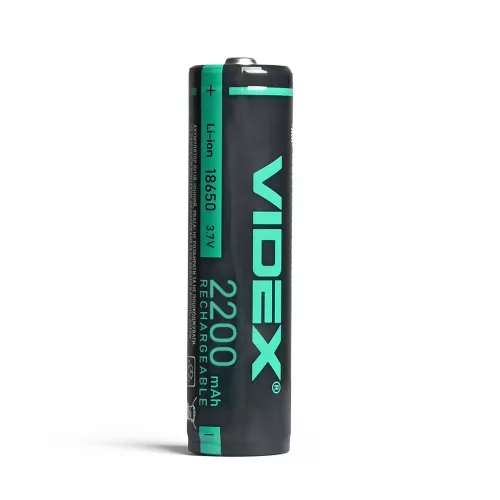 Lithium-ion battery VIDEX 18650-P 2200mAh with protection color box/1pc