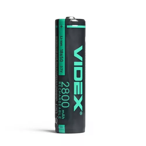 Lithium-ion battery VIDEX 18650-P 2800mAh with protection color box/1pc
