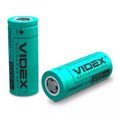 Lithium-ion battery VIDEX 26650 5000mAh without protection bulk/1pc