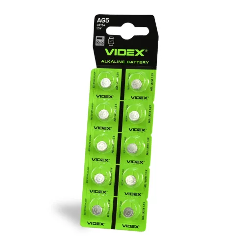 Alkaline battery VIDEX AG5/LR754 BLISTER CARD 10pcs