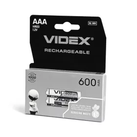 Ni-MH Rechargeable battery VIDEX HR03 600mAh 2pcs BLISTER