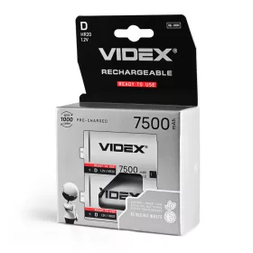 Ni-MH Rechargeable battery VIDEX HR20 7500mAh 2pcs BLISTER