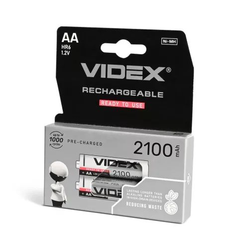 Ni-MH Rechargeable battery VIDEX HR6 2100mAh 2pcs BLISTER